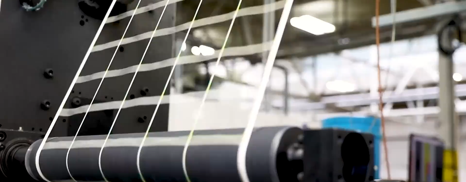 a montage of labels being printed and packaged in a factory